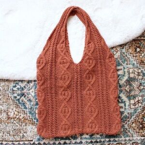 Hand knit boho bag